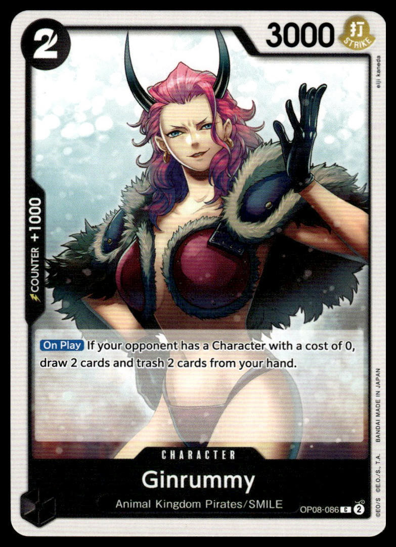 One Piece OP-08 Two Legends Ginrummy #OP08-086 | eBay
