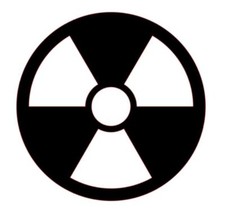 Radioactive Radiation Symbol Vinyl Sticker Decal Nuke Warning CHOOSE COLOR SIZE