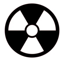 Radioactive Radiation Symbol Vinyl Sticker Decal Nuke Warning CHOOSE COLOR SIZE 