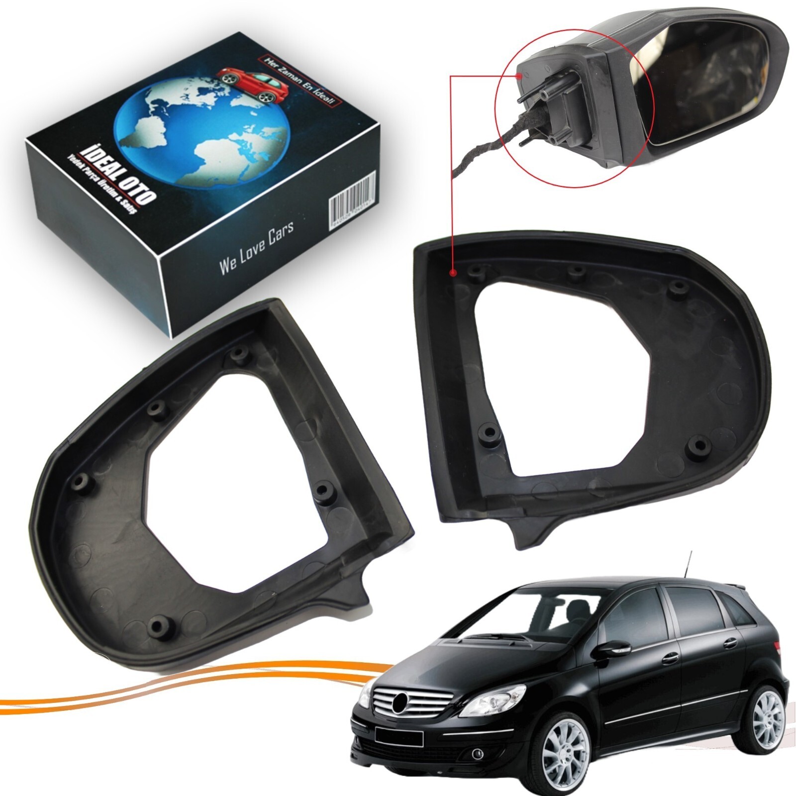 Left & Right Folding Mirror Seal Rubber For Mercedes Benz B W245  