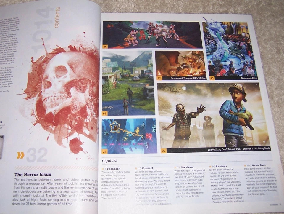 Game Informer Video Game Magazine October 2014 The Horror Issue Evil Within  - Image 2 of 2