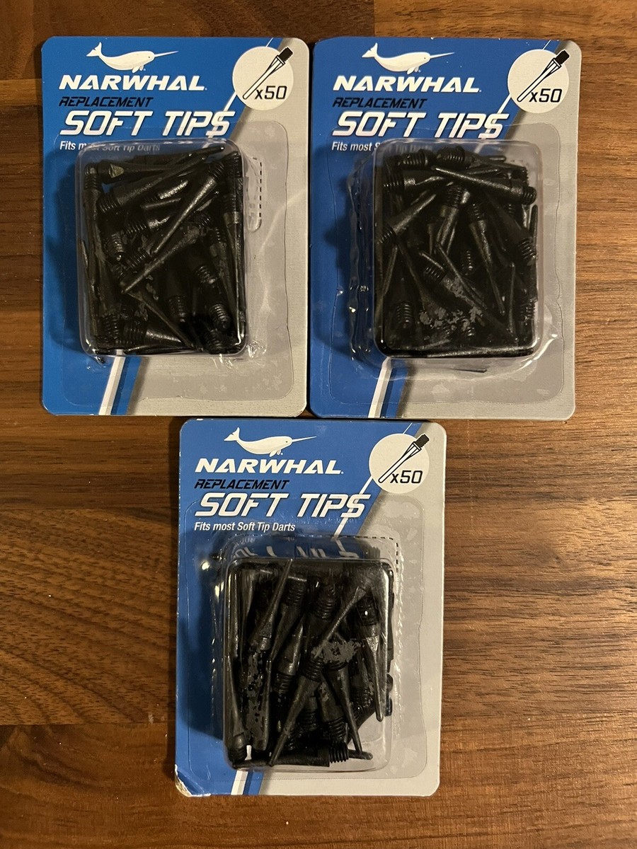 150 Count - Narwhal Soft Tips Replacement for Darts (3 NEW PACKS