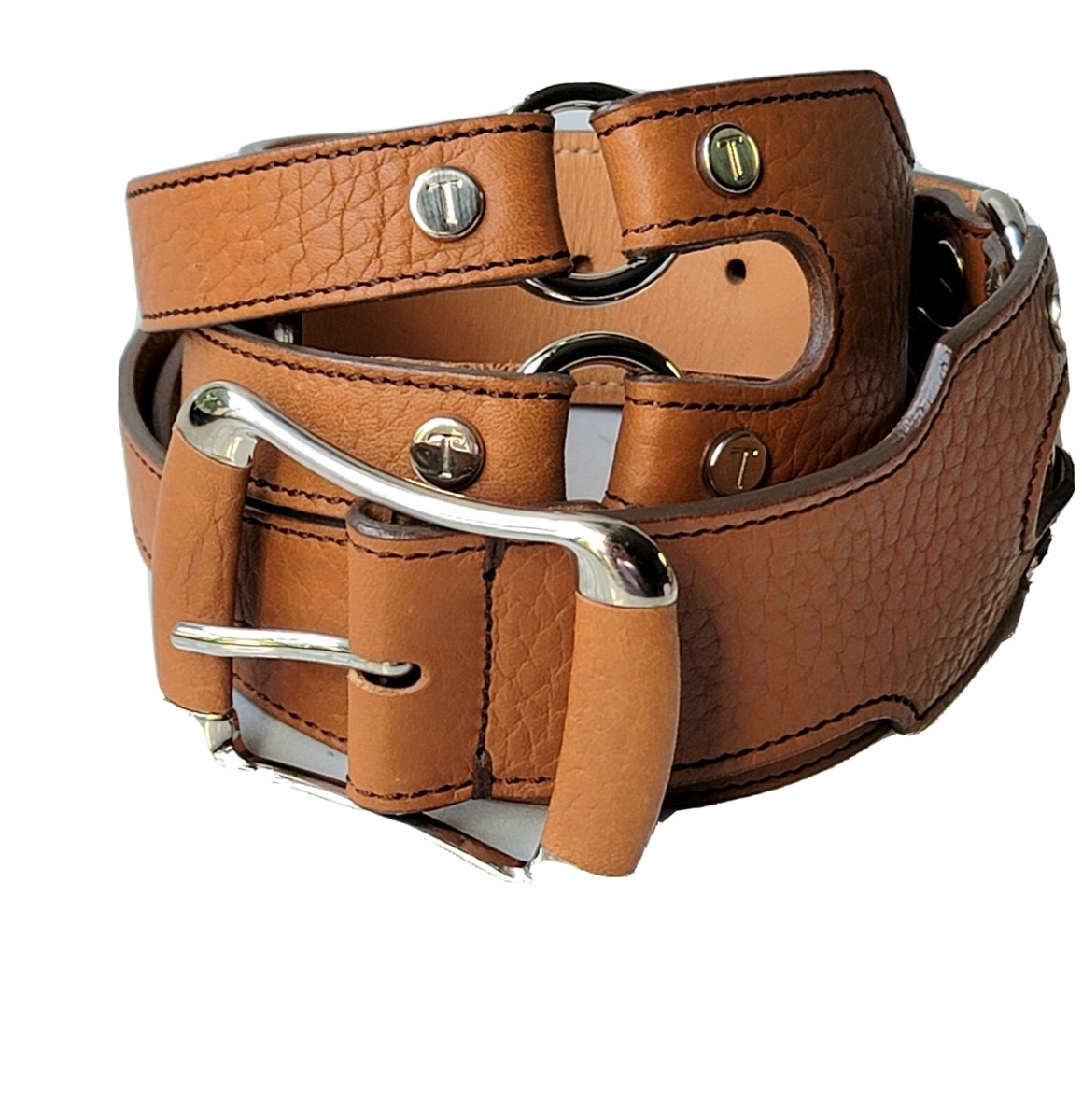 Tod’s Brown Leather Belt – Gold Hardware – Size 90 (US 34–36) Man BROWN Belt in Leather XCMCP610100HUR40S801 | Tods main image 4