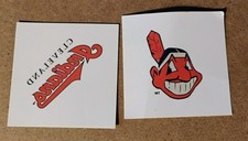 MLB Cleveland Indians & Chief Wahoo Body Temporary Tattoos: card is 2.25