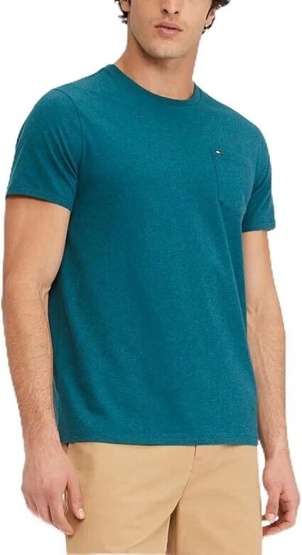 Tommy Hilfiger Mens Crewneck T-Shirt Short Sleeve Blue  Small NEW