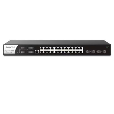 Draytek VigorSwitch P2280x 24x GE PoE/PoE+ ports plus 4 x 10G 4 SFP+; 400W