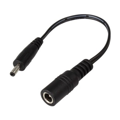 Stecker-Adapterkabel 10cm lang 5,5/2,1mm DC Buchse, 5,5mm auf 3,5mm DC-Stecker