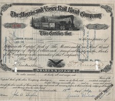 Superdeko : Aktie der The Morris und Essex Railroad Company von 1920