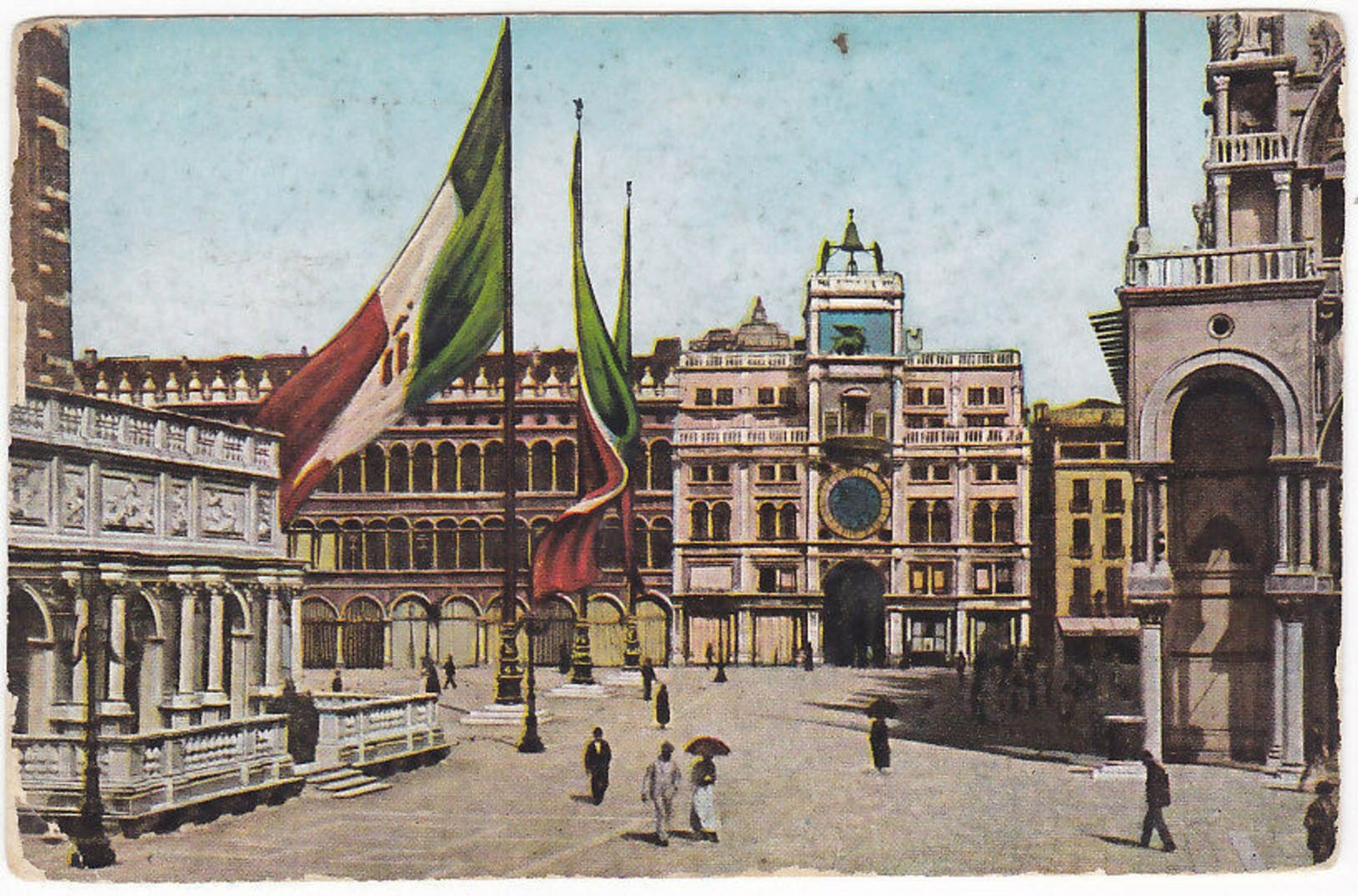 VENEZIA - TORRE DELL'OROLOGIO - VIAGG. 1923 -34179-
