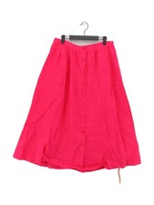 Reformation Women's Maxi Skirt W 30 in Pink 100% Linen Long Maxi