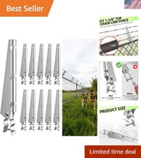 10-Pack Fence Height Extenders: Easy Install Barbed Wire Arms for Secure Gardens