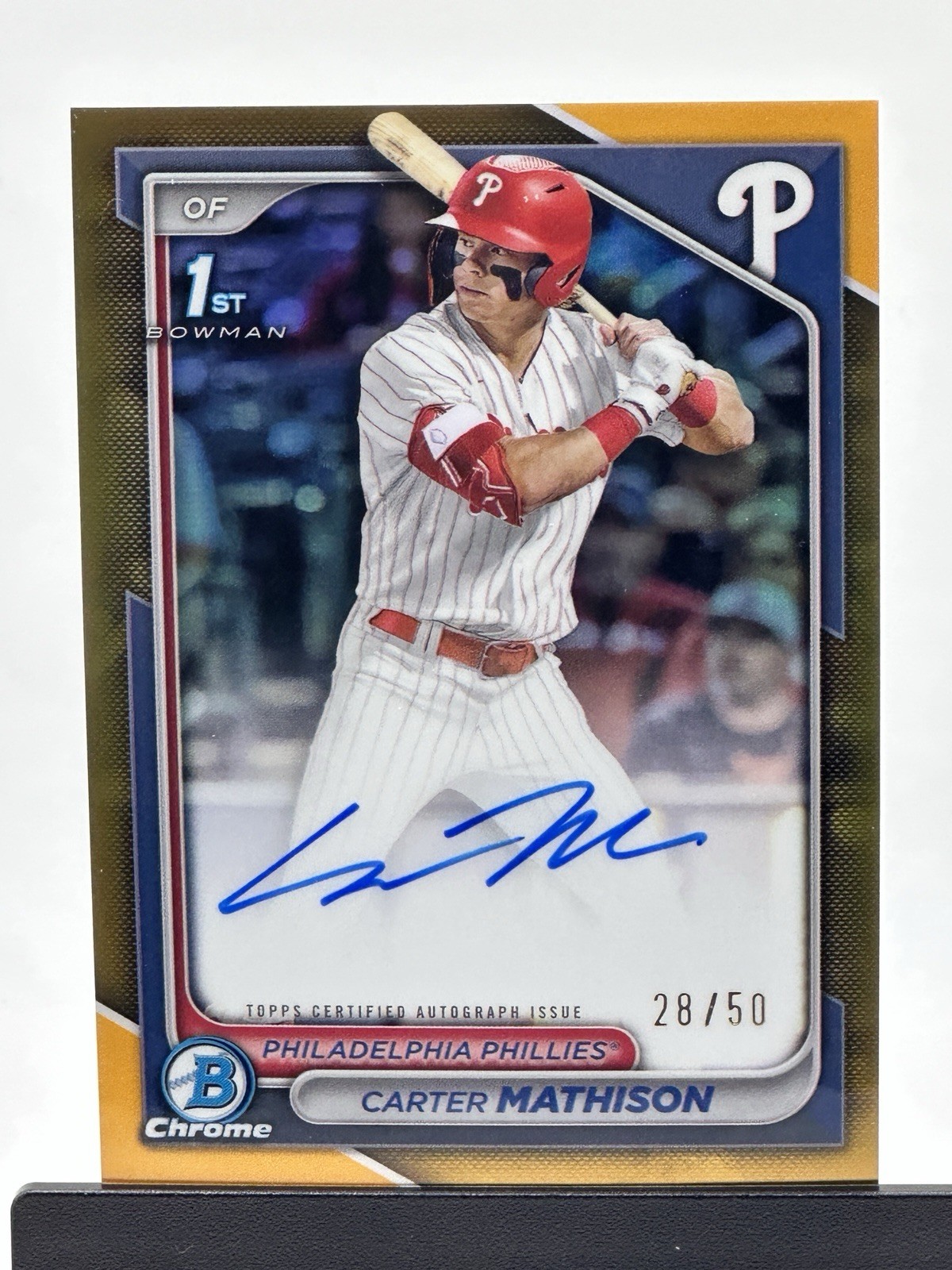 2024 Bowman Draft Chrome 1st Gold Auto CARTER MATHISON /50 #CPA-CMA