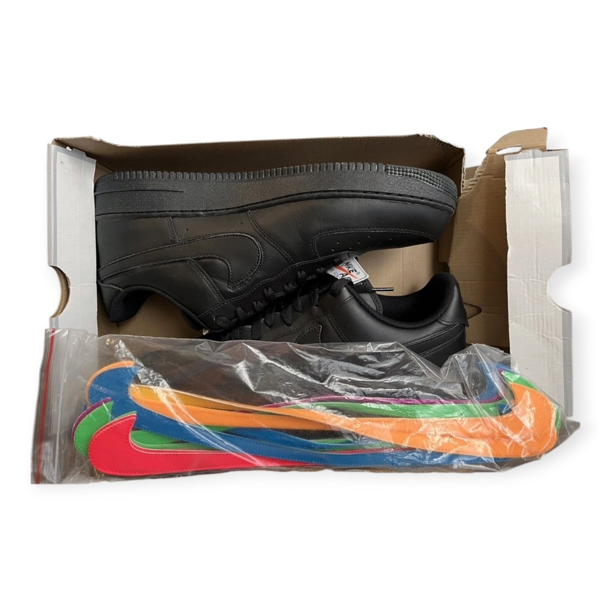 ナイキ エアフォース ロー スウッシュ パック オールスター 2018 ブラック Nike Black Air Force 1 Low All Star Swoosh Pack Sneakers Shoes