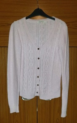 Fat Face Damen Leinen & Baumwollmischung Strickjacke Größe 10 (B11)