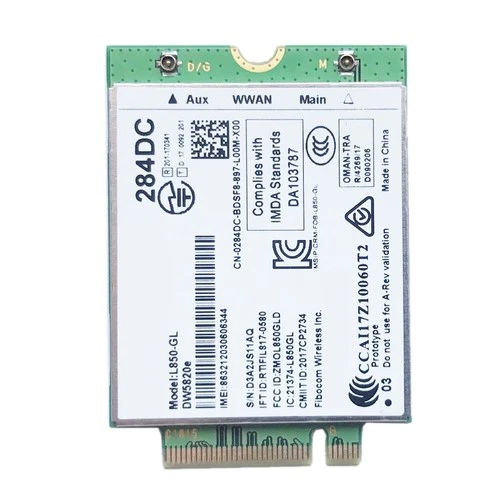 Module de Carte DW5820E L850- LTE 4G 0284DC 284DC pour Ordinateur Portabl4582