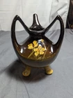 Antique Weller Pottery Louwelsa Hand Painted Tri Footed and Tri Handled Vase