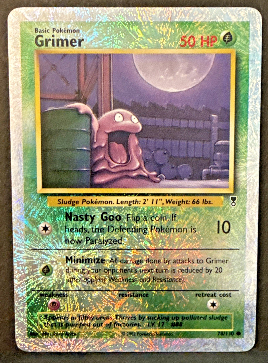 Grimer 78/110 Legendary Collection 2002 Reverse Holo Pokémon Card TCG - NM