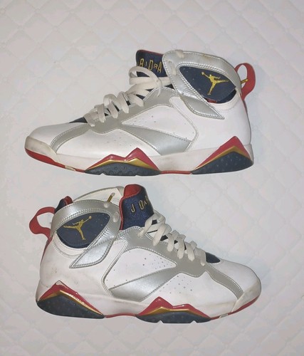 Used Air Jordan 7 Retro 2012 Olympic Men's Sneakers Size 10.5