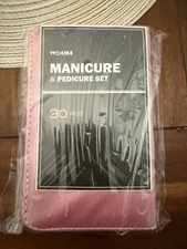 Manicure And Pedicure Tool Set - Includes Cuticle And Nail Cutter Kit 30pcs Rose