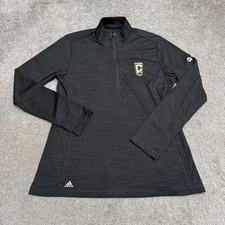 Adidas Vertiv Columbus Crew 96 1/2 Zip Pullover Womens Large Black Soccer MLS