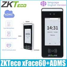 ZKTeco xFace60 ADMS TCP/IP Face Recognition Time Attendance Door Access Control