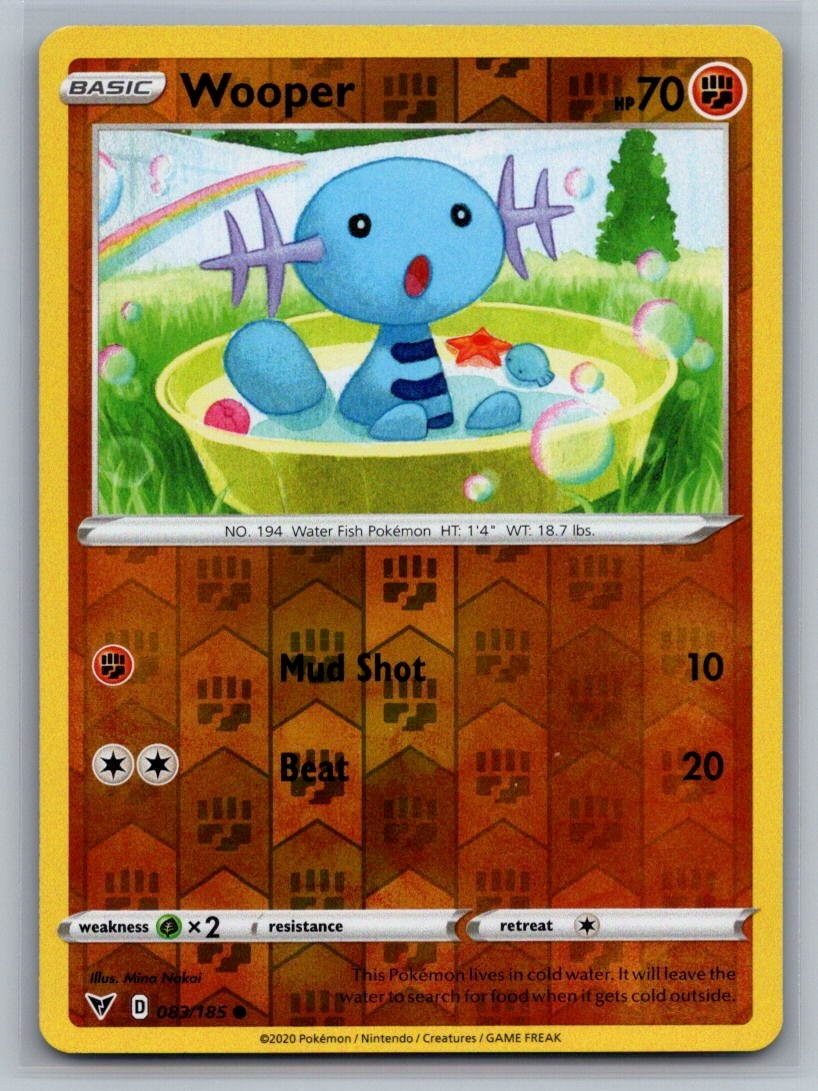 Wooper (Reverse Holo) SWSH04: Vivid Voltage 083/185 2020 NM
