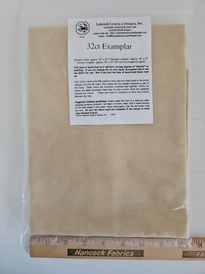 32 Count Lakeside Linens EXAMPLAR 36''x27'' Half-Yard Linen Cross Stitch Fabric
