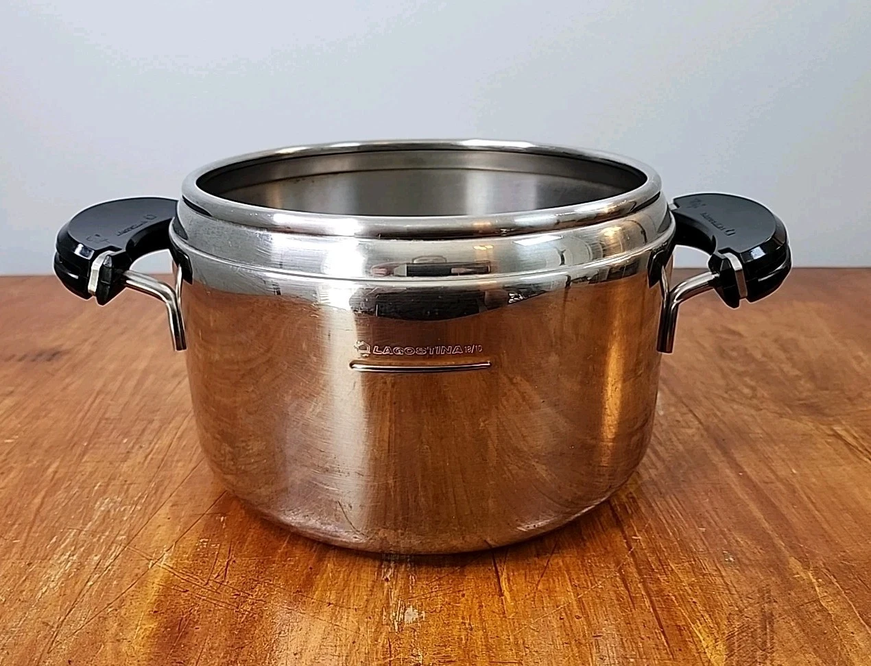 Lagostina Thermoplan 18/10 Stainless Steel Pressure Cooker 6 Qt Base Pot No Lid