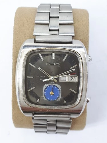 VINTAGE SEIKO MONACO 7016-5011 AUTO CHRONO FLYBACK MEN’S WATCH DAY/DATE RARE TV
