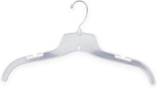 17โ Clear Heavy Weight Plastic Shirt Hangers 100 Pack Made in USA