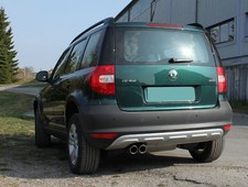 FOX Sportauspuff Skoda Yeti 4x4 5L, Bj. ab 2009, Endrohr 2x80mm rund
