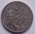 ⭐️2001 South Australia Centenary of Federation 20 Cent Coin -Nice Grade ⭐