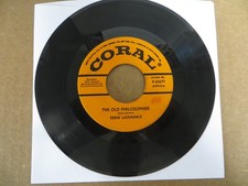Eddie Lawrence &ndash; King Arthur's Mines - 1956 - Coral 9-61671 7" Single VG/Generic