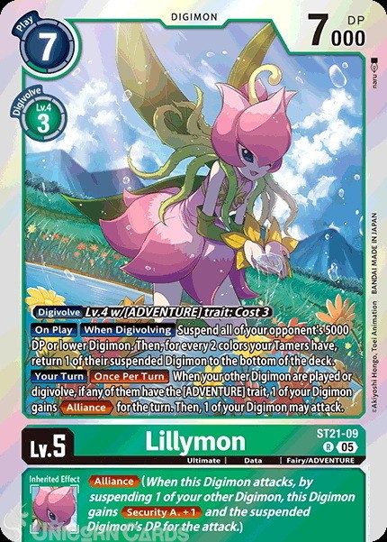 ST21-09 Lillymon : Rare Digimon Card : ST21: Starter Deck Hero of Hope