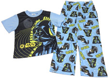 Two Piece Darth Vader Star Wars Pajamas Sleepwear Set New Youth Kids MEDIUM
