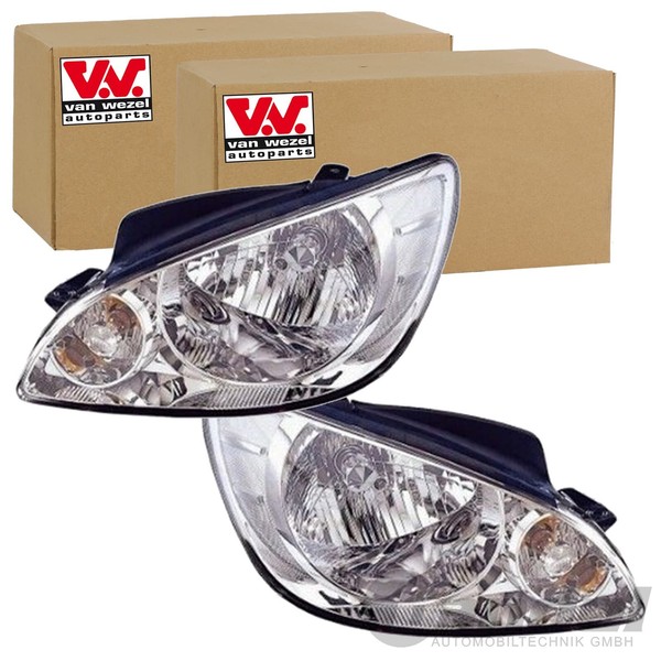 2X VAN Wezel H4 Scheinwerfer SET Links+Rechts Passend FüR Hyundai Getz-image