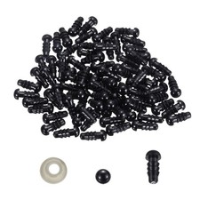 5mm Safety Eyes, 150 Set Plastic Craft Eyes with Washers, Black