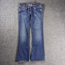 Rock Revival Jeans Womens 29 Debbie Boot Flap Pockets Embroidered Cowgirl