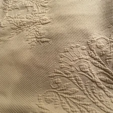 VTG Crown Crafts Full/ Queen Bed Quilt Topper Yellow USA Country Cottage Quaint