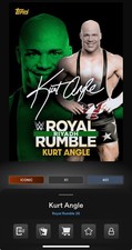 DIGITAL TOPPS WWE SLAM Kurt Angle ROYAL RUMBLE 26 ICONIC GREEN SIGNATURE Read