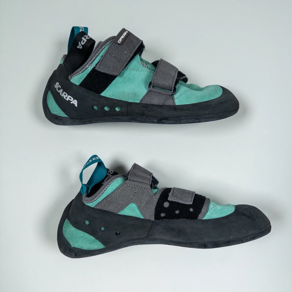 Scarpa ORIGIN WMN green-blue Rock climbing shoes EU 40 US W 8.5 Teal Suede Italy - Image 3 of 4