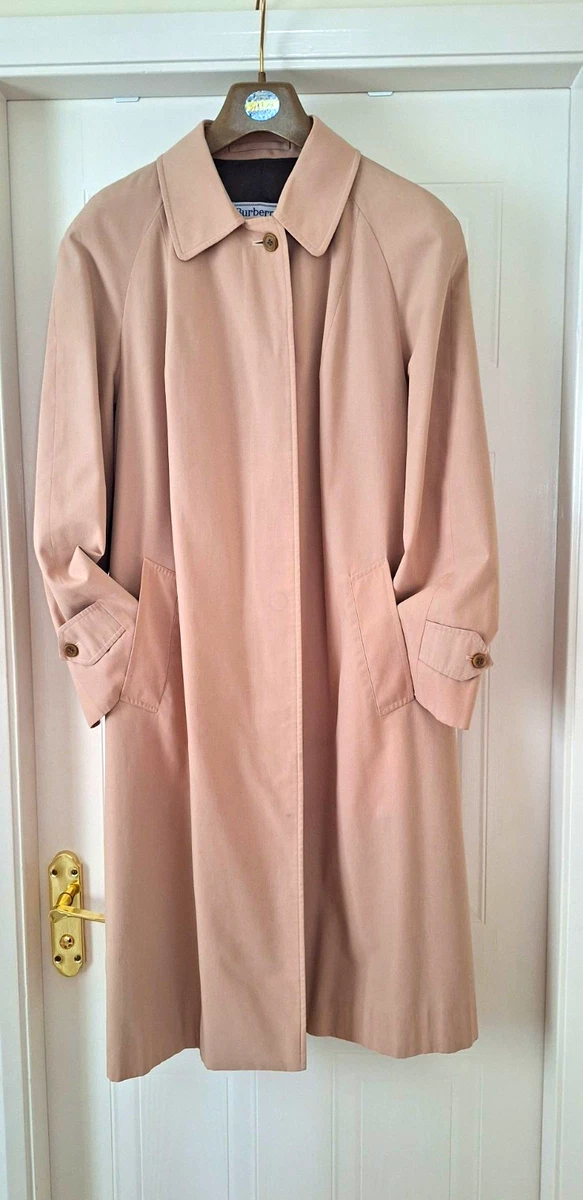 Abrigo de lluvia para mujer Burberrys’ beige largo con botones forrado frontal de sarga de algodón 16/18