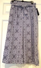 Counterparts Pants Crop Patns No Wrinkle Pull On Size Womens S NWT $40