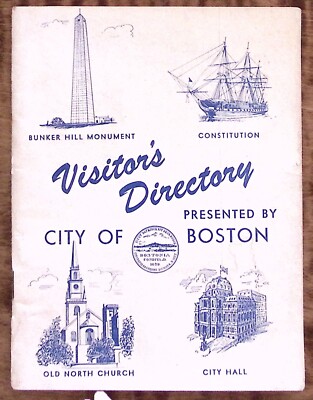 1950 CITY OF BOSTON OLD BAY COLONY VISITOR'S DIRECTORY JOHN HYNES MAYOR   Z3398