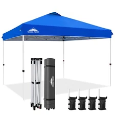 EAGLE PEAK 12x12 FT Pop Up Canopy Tent with Wheeled Carry Bag