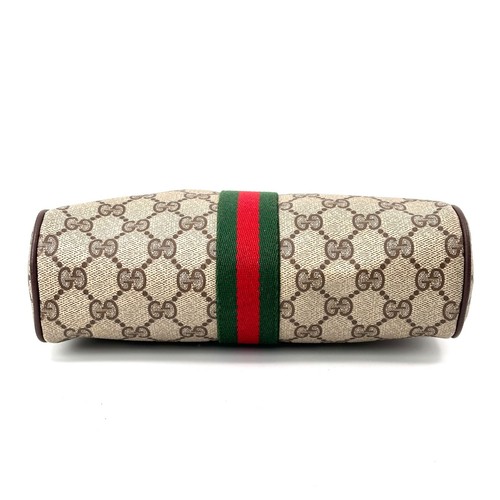 Vintage GUCCI Clutch Tasche Sherry Line GG PVC Leder braun echt #345 - Bild 9 von 12