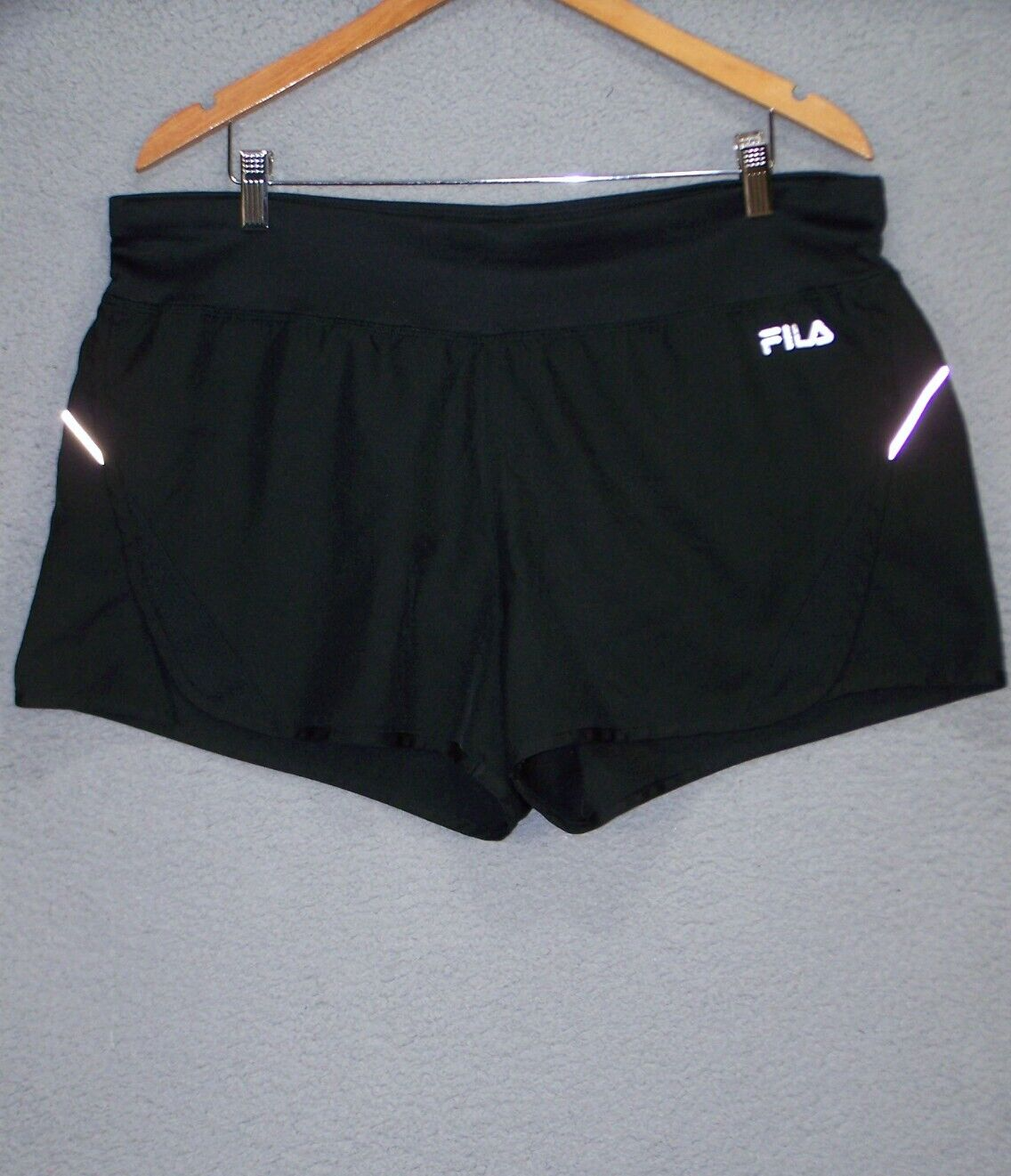 Fila pantaloncino donna grande 12 14 nero atletico allenamento jogging attivo donna 38