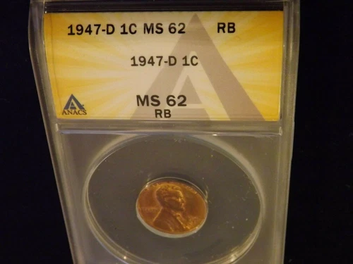 1947-D     Penny       Anacs MS 62