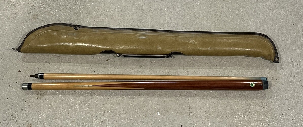 BEAUTIFUL DUFFERIN 2 PIECE 21 OZ POOL CUE GREEN MAPLE LEAF WITH CASE eBay