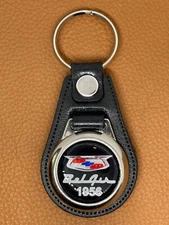 1956 BELAIR KEYCHAIN PREMIUM BLACK LEATHER